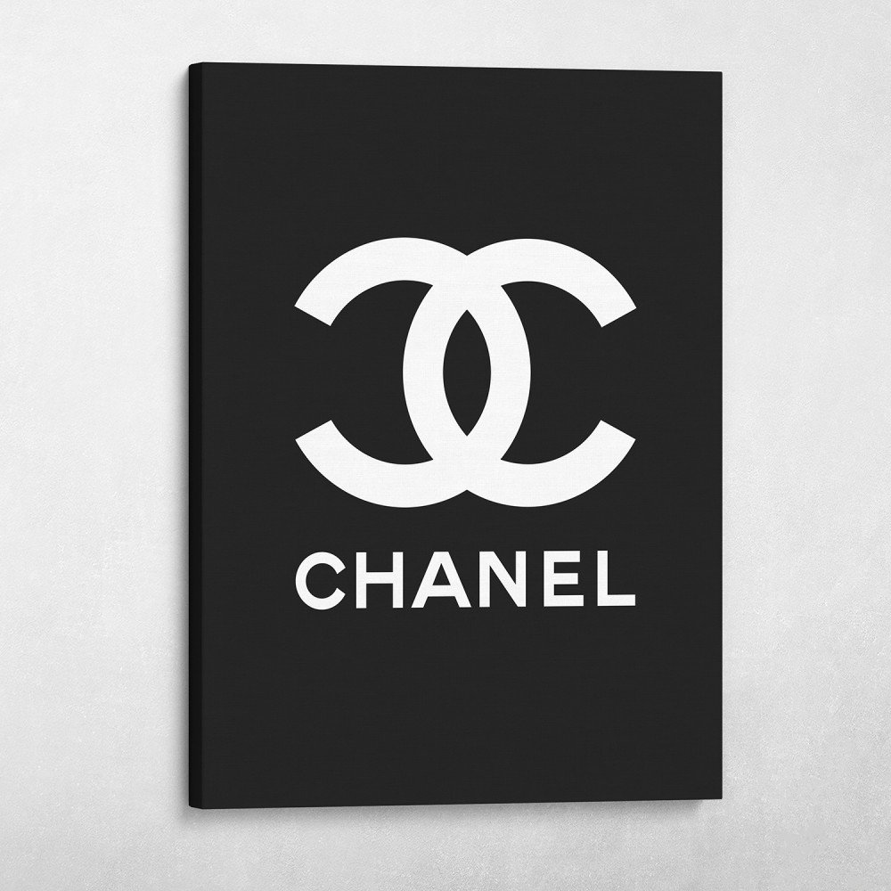Chanel Modern Black Fashion Wall Art | Canvas Wall Art